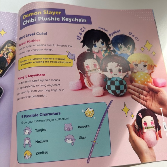 NWT demon slayer chibi plushie keychain yume twins - Picture 3 of 3